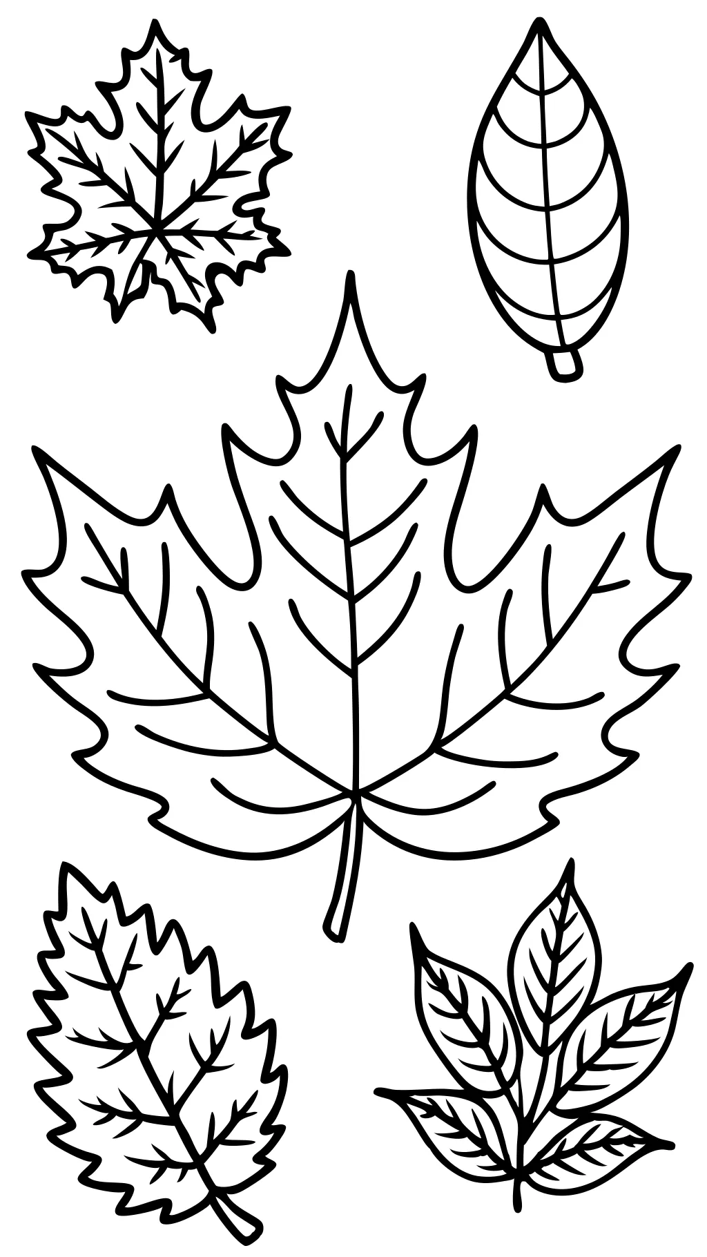 coloring pages fall leaves